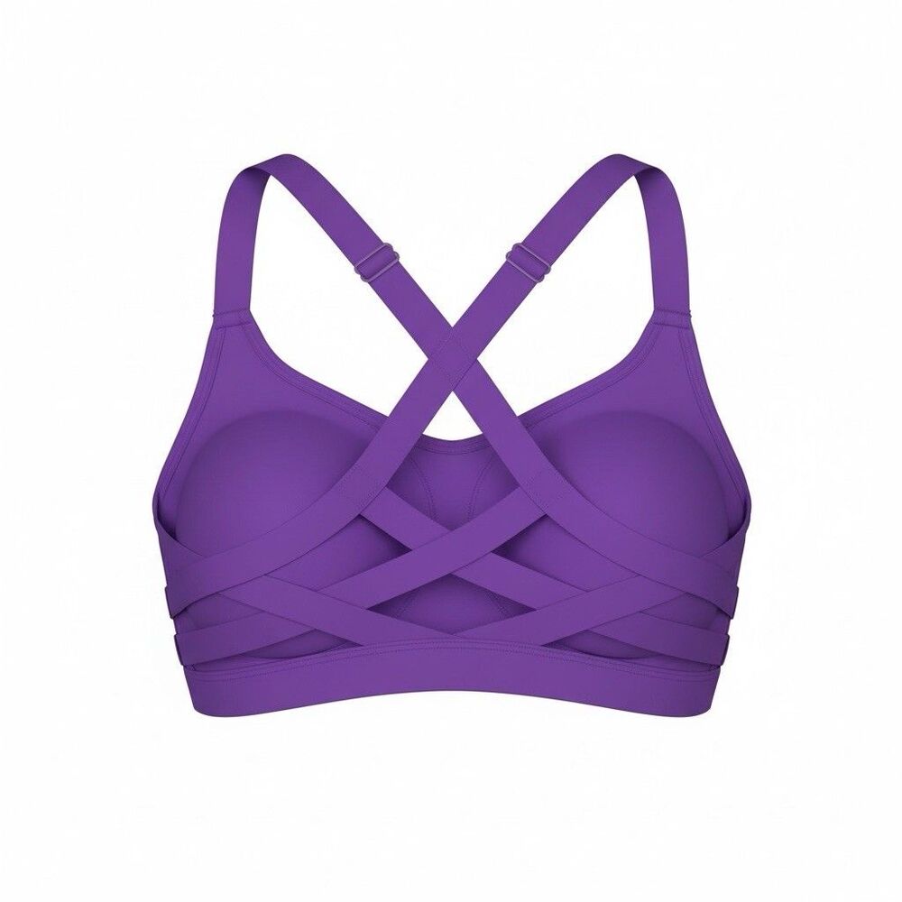 Victoria’s Secret Sweat On Point High Support Front Zip Sports Bra Purple 34D - Picture 2 of 7